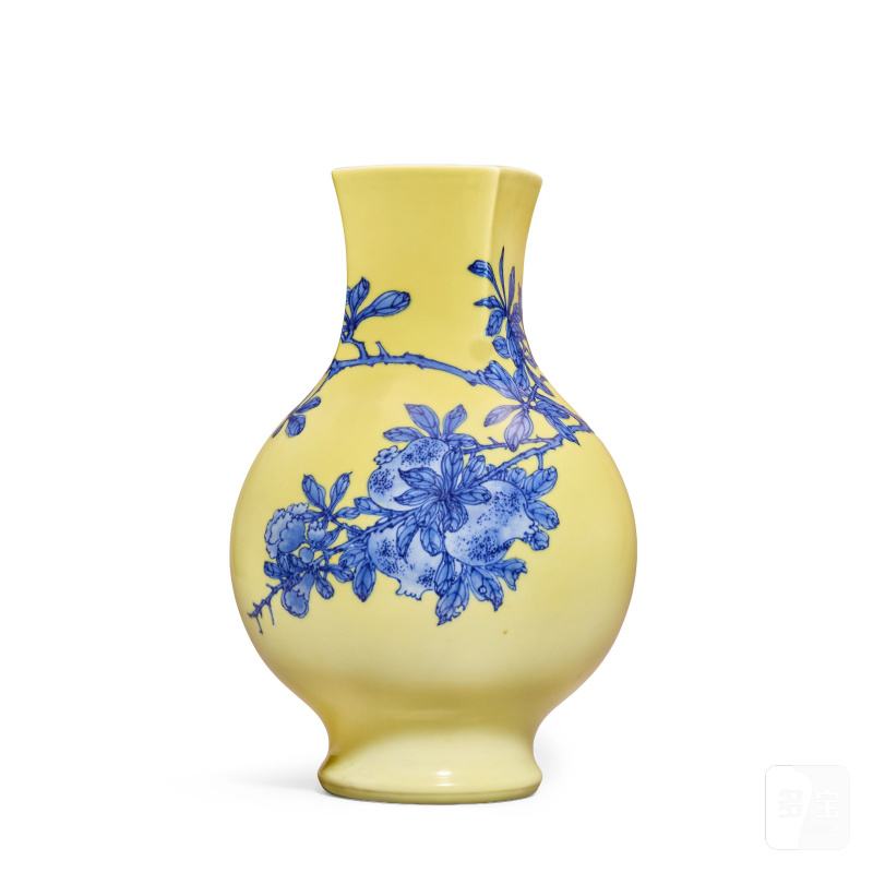 宮川香山 明治時代 二十世紀早期 黃地石榴紋瓶 | A YELLOW-GROUND 'POMEGRANATE' VASE - 图6